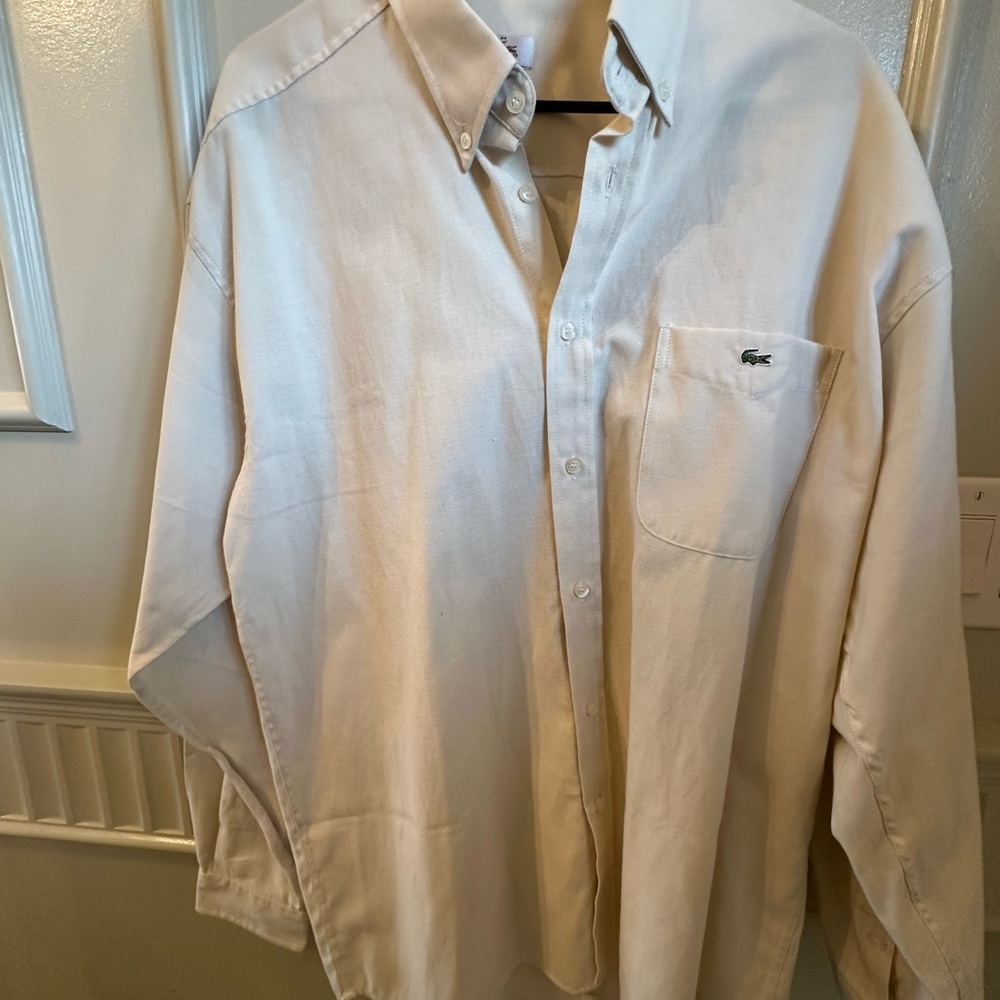 Lacoste Men's 44/XL Quality-100% cotton, like new Button Down Shirt- - Picture 3 of 8